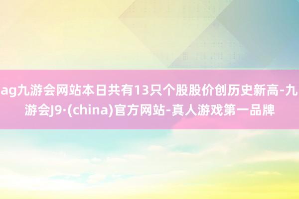 ag九游会网站本日共有13只个股股价创历史新高-九游会J9·(china)官方网站-真人游戏第一品牌