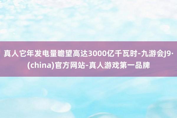 真人它年发电量瞻望高达3000亿千瓦时-九游会J9·(china)官方网站-真人游戏第一品牌