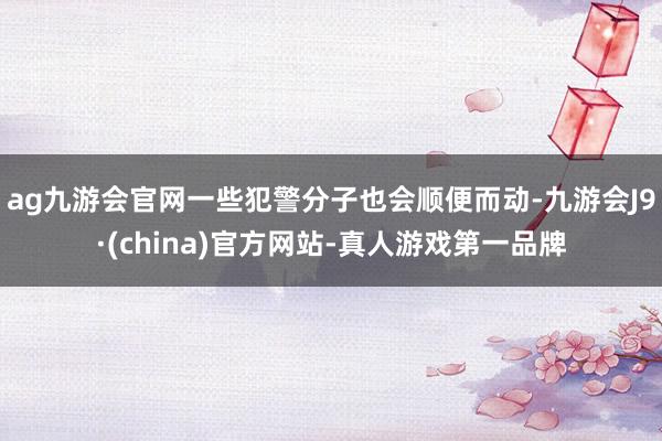 ag九游会官网一些犯警分子也会顺便而动-九游会J9·(china)官方网站-真人游戏第一品牌